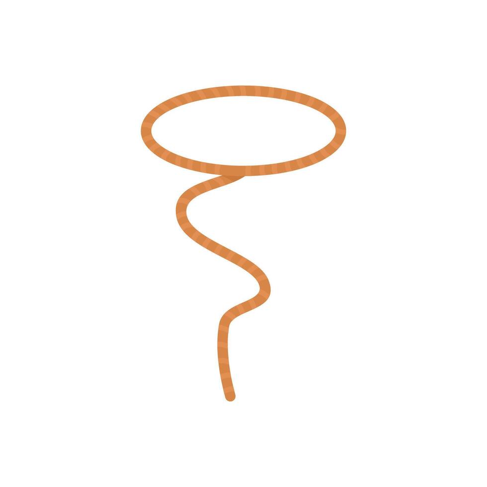 Lasso icon showing western cowboy tool for catching cattle vector