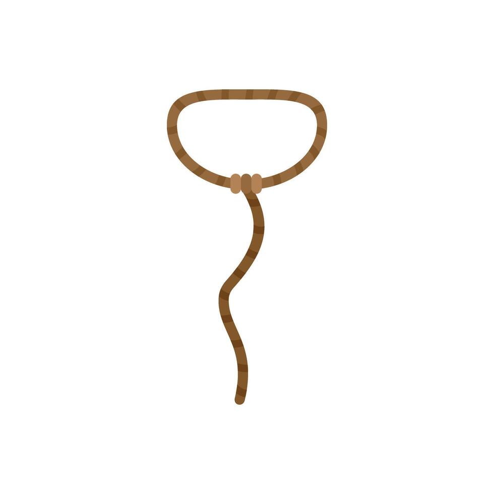 Lasso is making a loop on white background vector