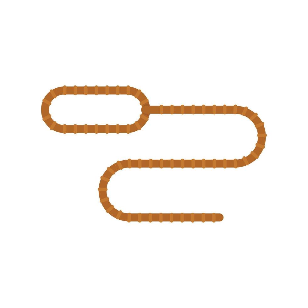 Earthworm crawling leaving soil behind on white background vector