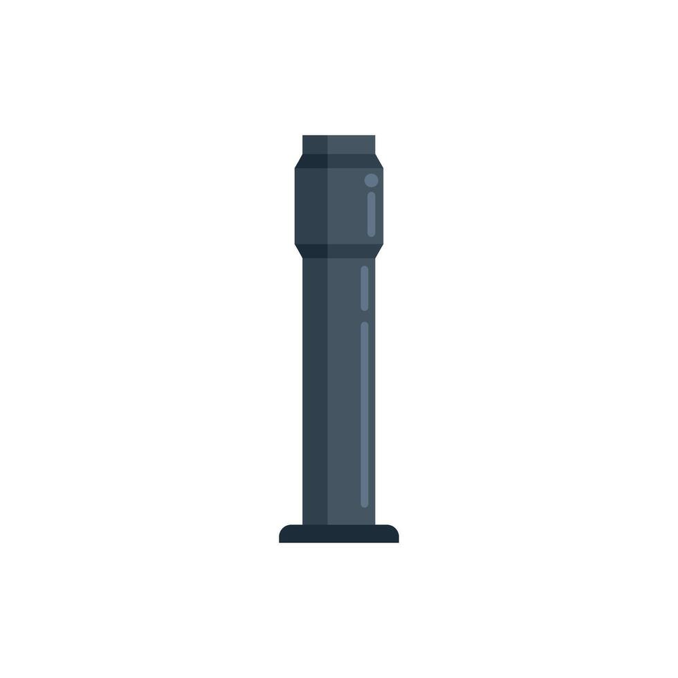 Plastic pipe for plumbing system is standing on white background vector