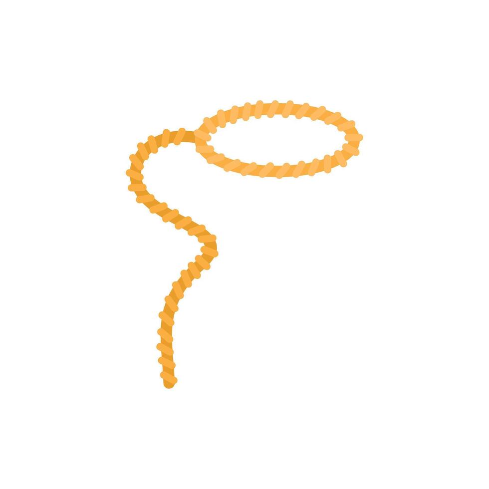 Lasso making perfect loop on white background vector