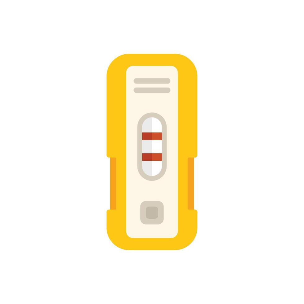 Positive pregnancy test showing two red lines for result vector