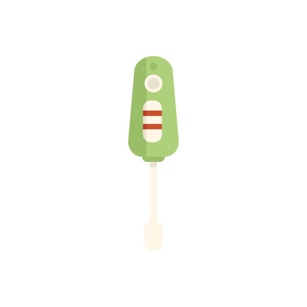 Positive plastic ovulation test showing two red lines vector