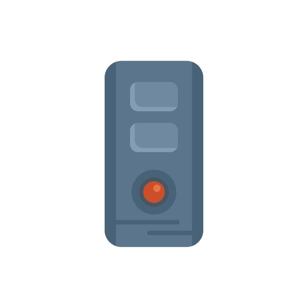 Computer case icon showing power button light vector