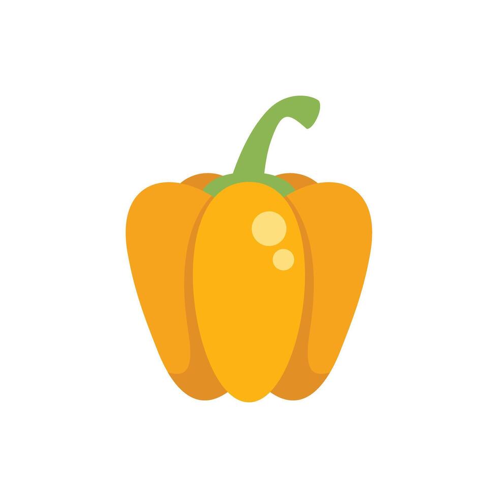 Yellow bell pepper showing healthy shine and freshness vector