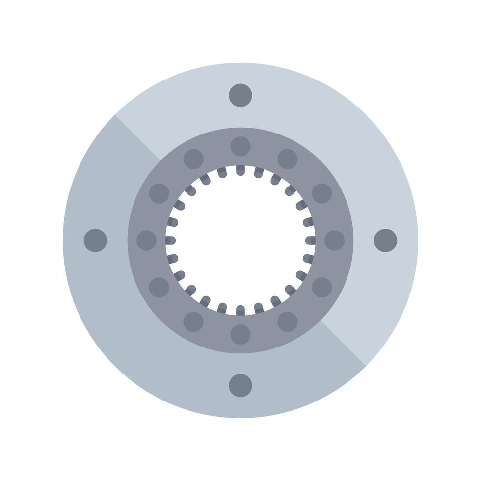 Car clutch disc with friction lining and hub spring using for automotive industry vector