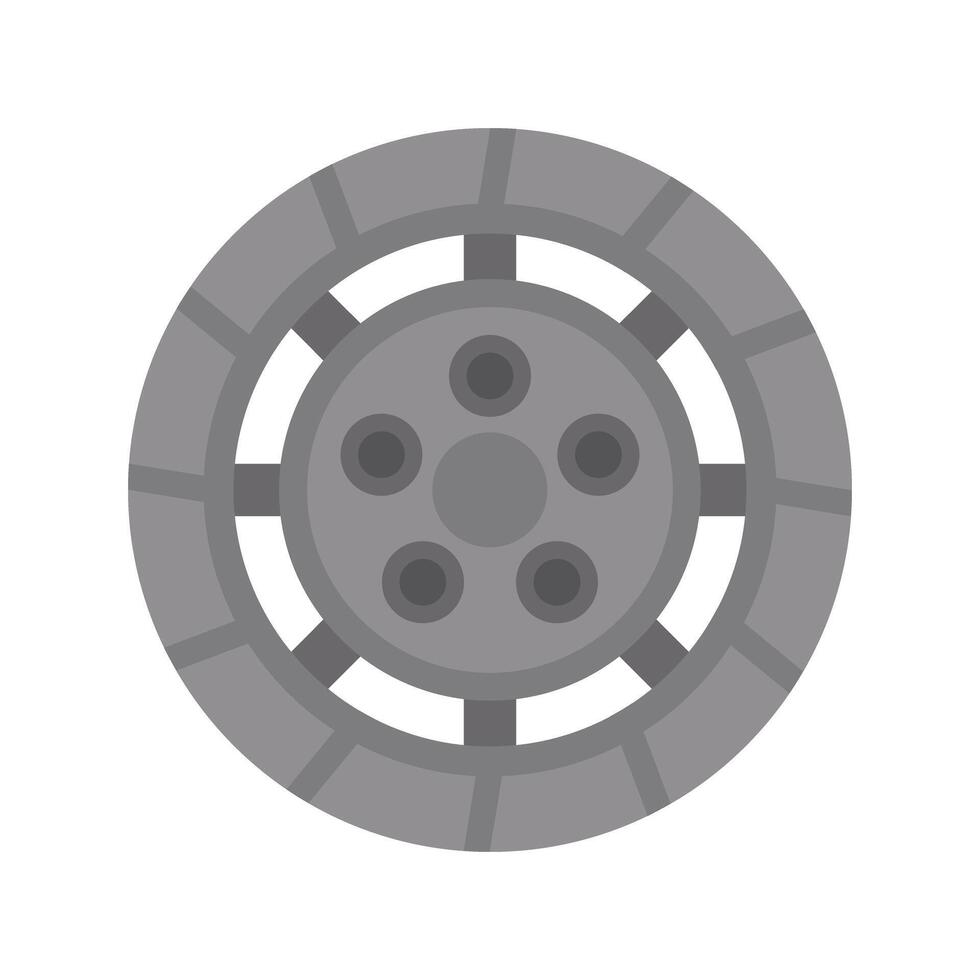 Car clutch disc with pressure plate replacing automobile transmission component vector