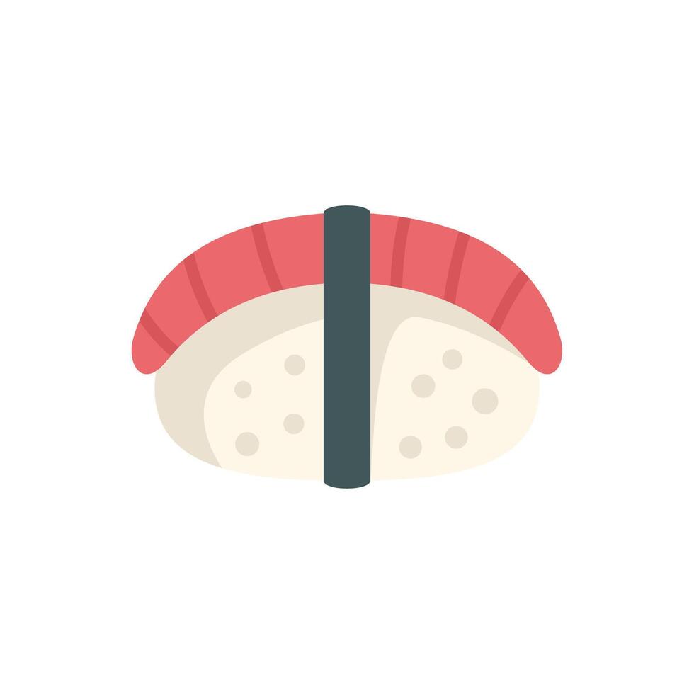 Salmon nigiri sushi with nori seaweed showing japanese cuisine vector