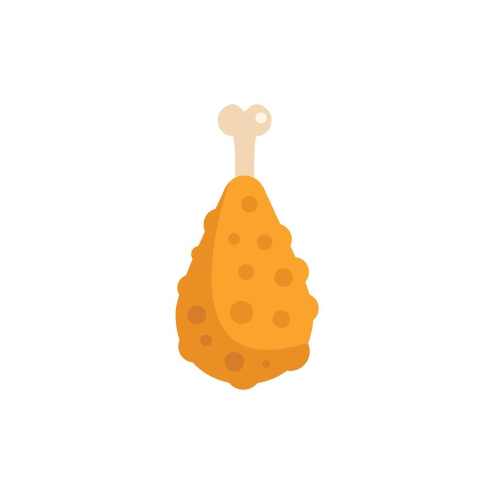 Delicious fried chicken leg piece illustration vector