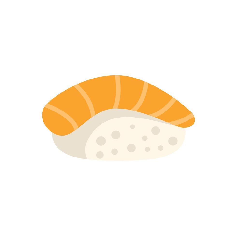 Salmon nigiri with rice ball and fish on top vector