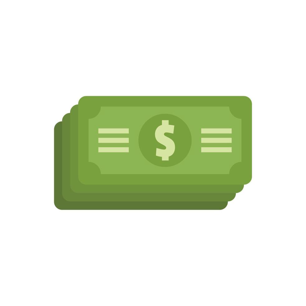 Stack of green cash money featuring us dollar symbol vector