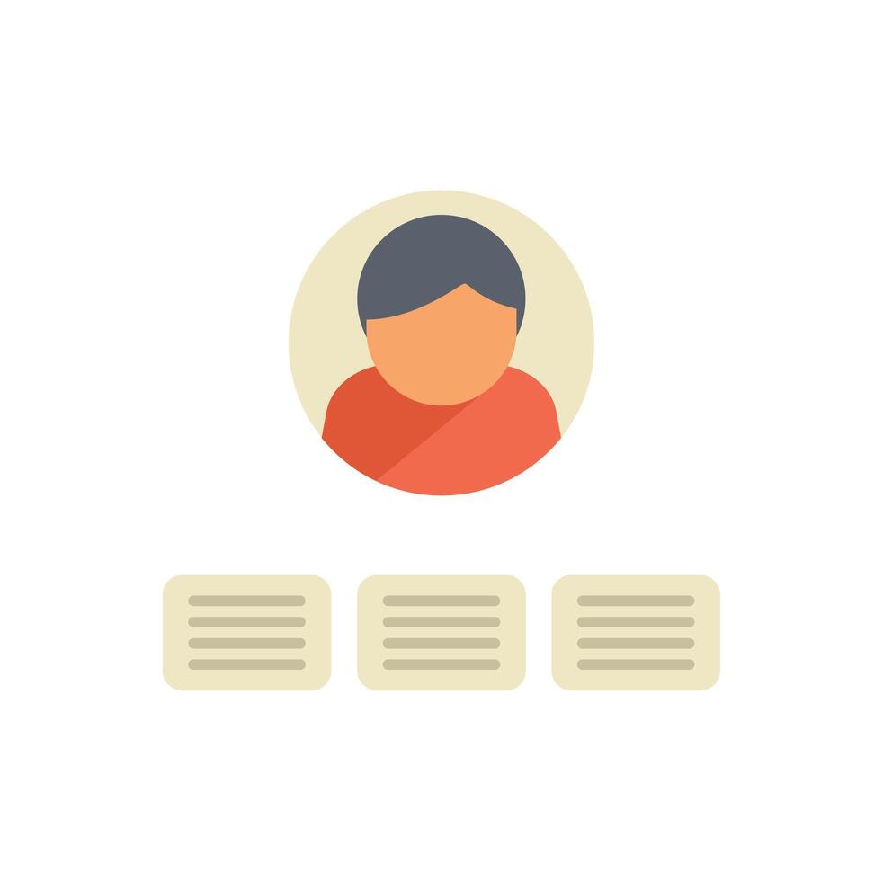 Male avatar choosing from multiple options of menu buttons vector