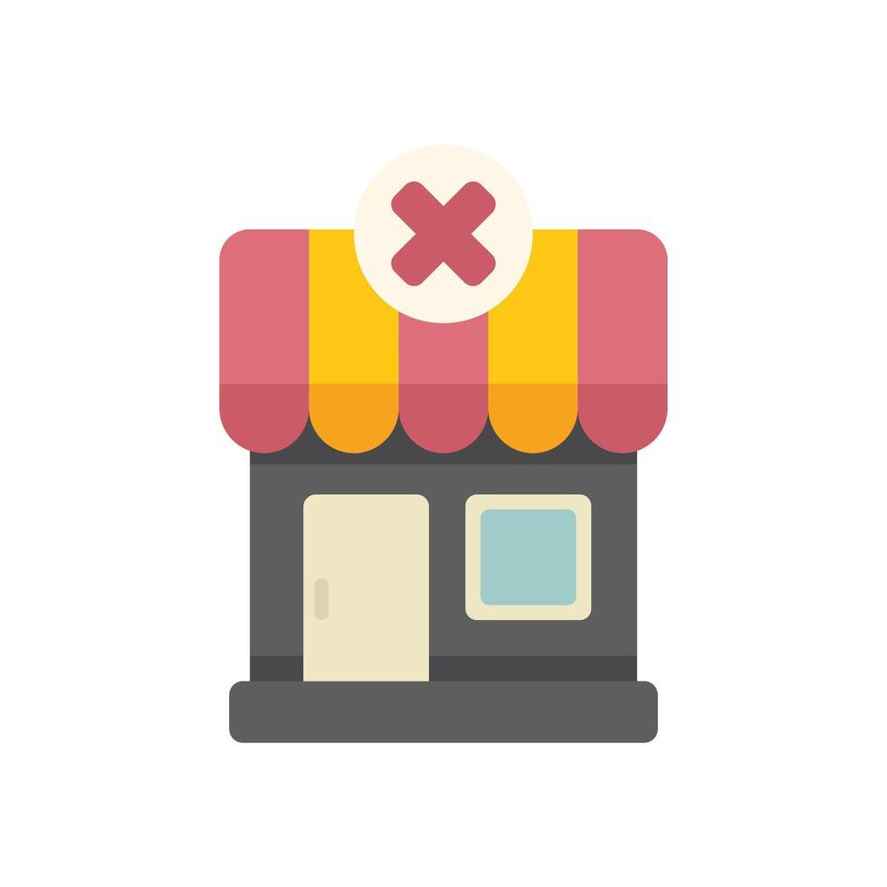 Shop closing down showing end of small business vector