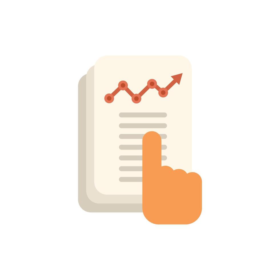 Businessman pointing at growing chart on document vector