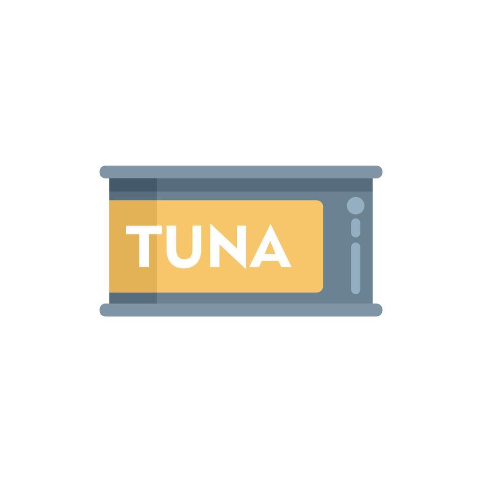 Tuna tin can containing preserved fish meat vector