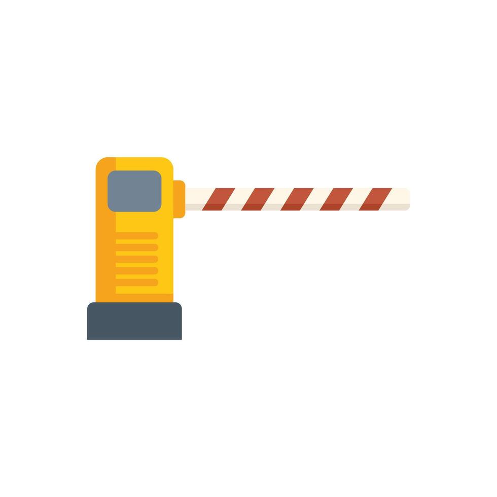 Parking barrier gate closing access to parking lot icon vector