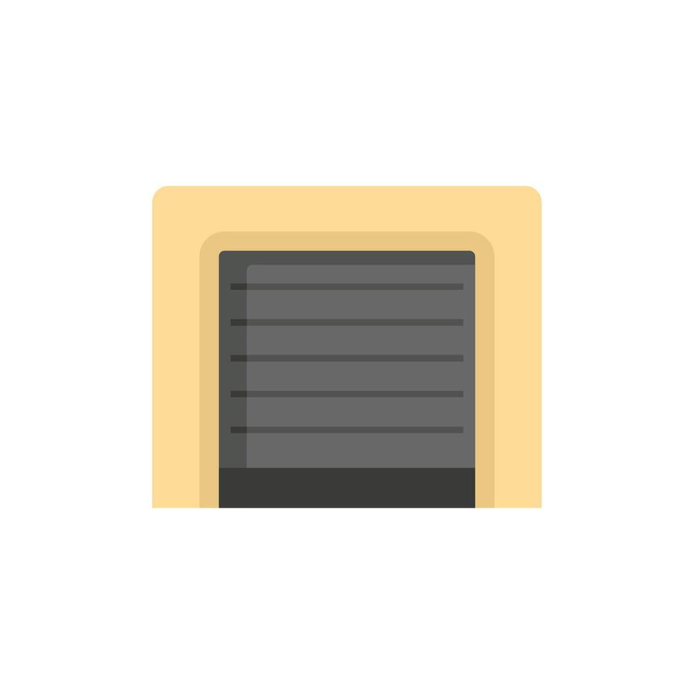 Closed modern garage door protecting a new house vector