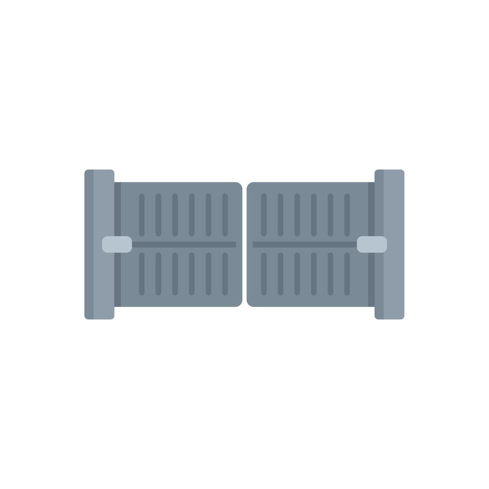 Double swing gate presenting modern minimalist design vector