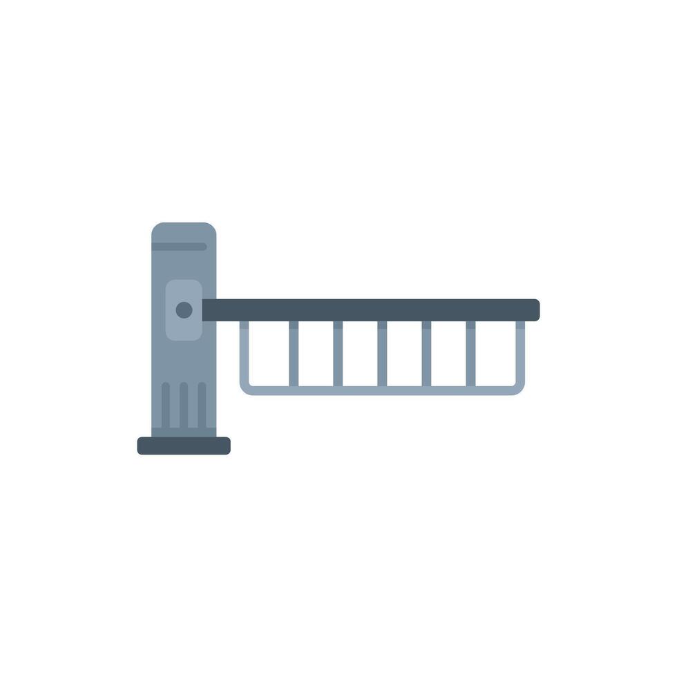 Automatic barrier gate closing access to parking lot vector
