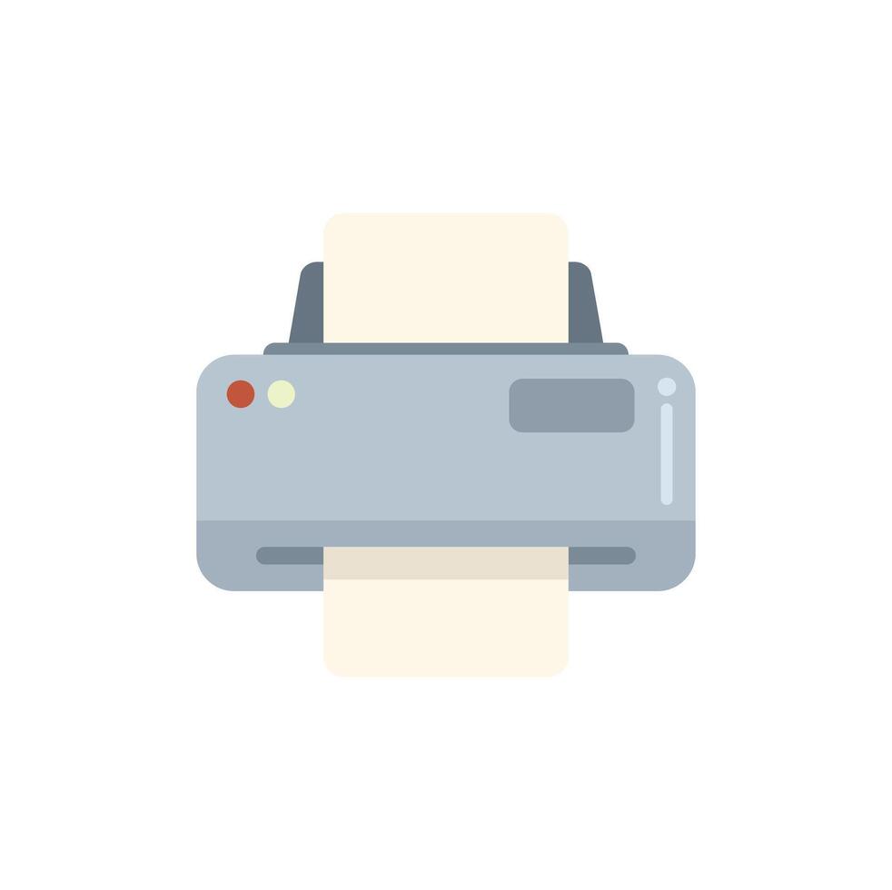 Modern home laser printer printing paper document vector
