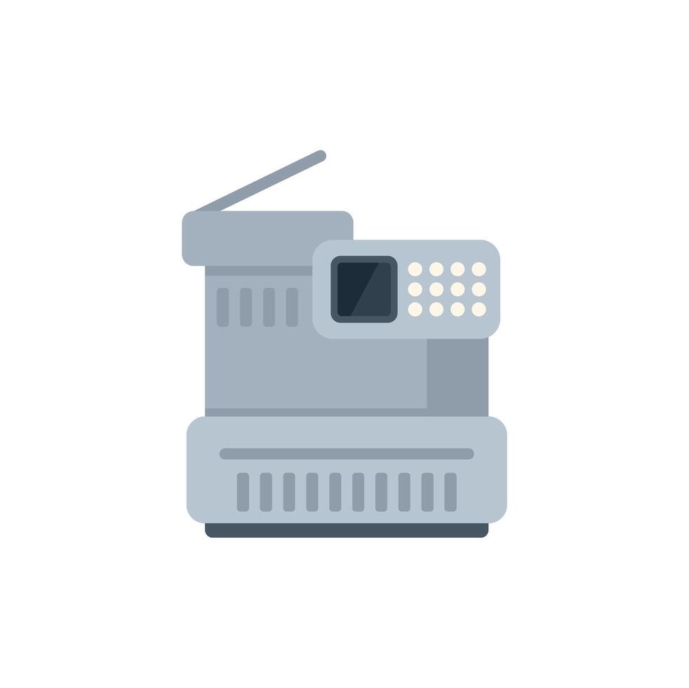 Modern multifunction printer standing on white background vector