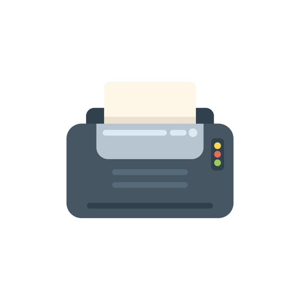 Office multifunction printer printing blank document vector