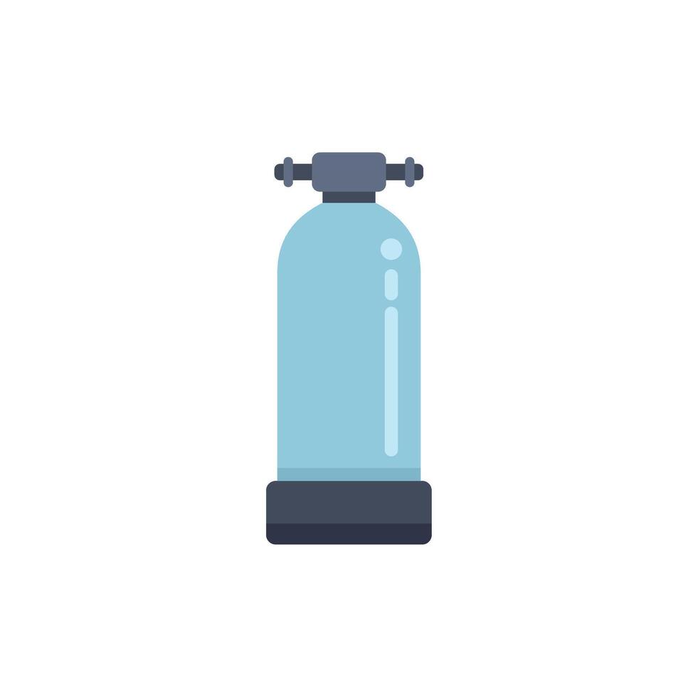 Oxygen tank standing on white background vector