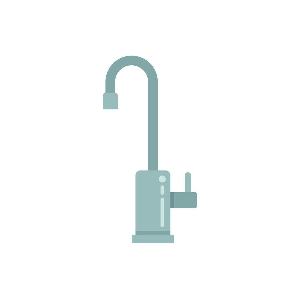 Water filter faucet providing clean drinking water vector