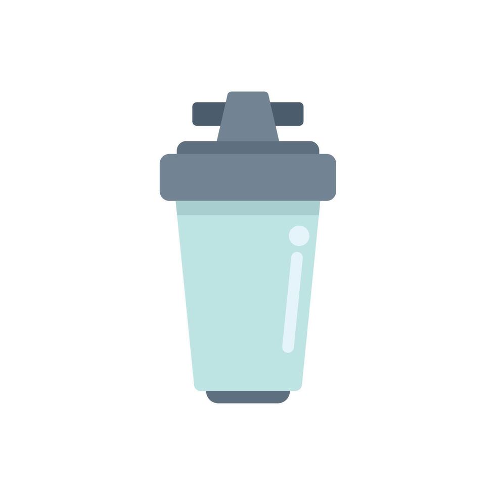 Protein shaker providing convenient way to boost protein intake after workout vector