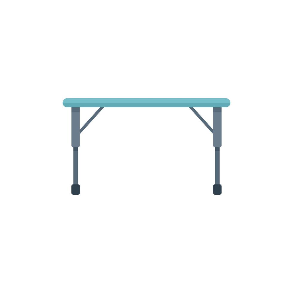 Folding table standing isolated on white background vector