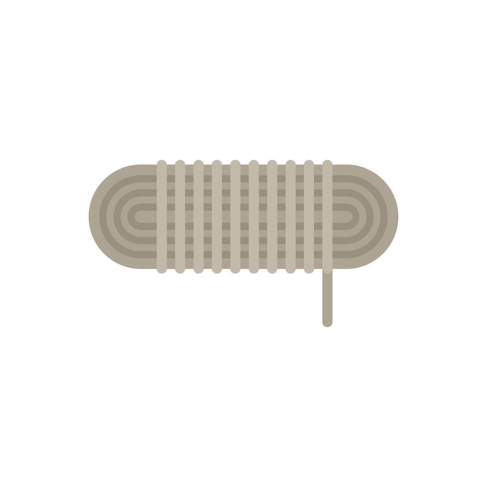 Climbing rope lying coiled up neatly vector