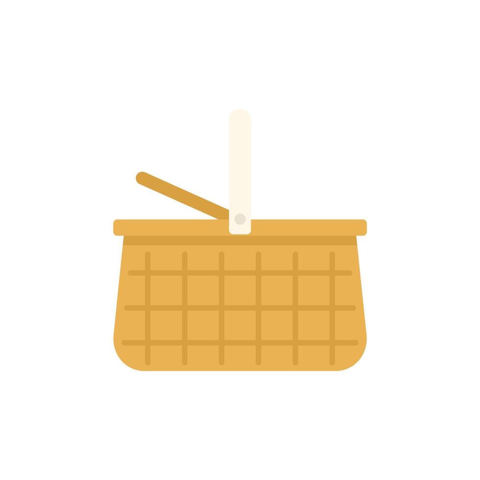 Empty picnic basket open and waiting for food vector