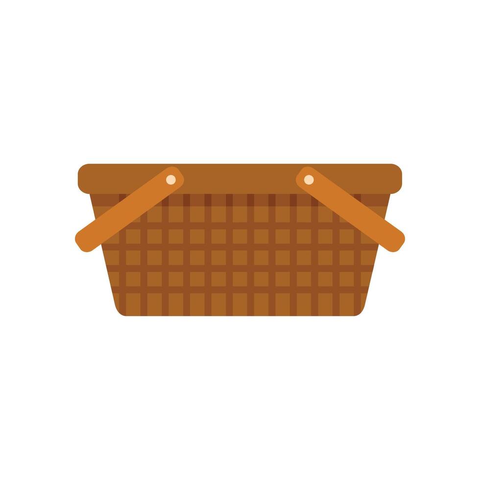 Empty picnic basket waiting for food and drinks vector