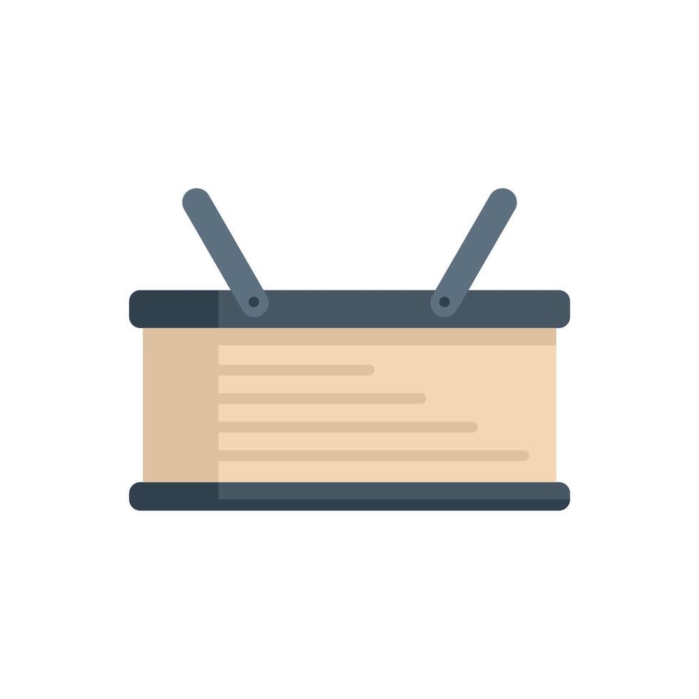 Empty wooden crate with handles standing upright vector