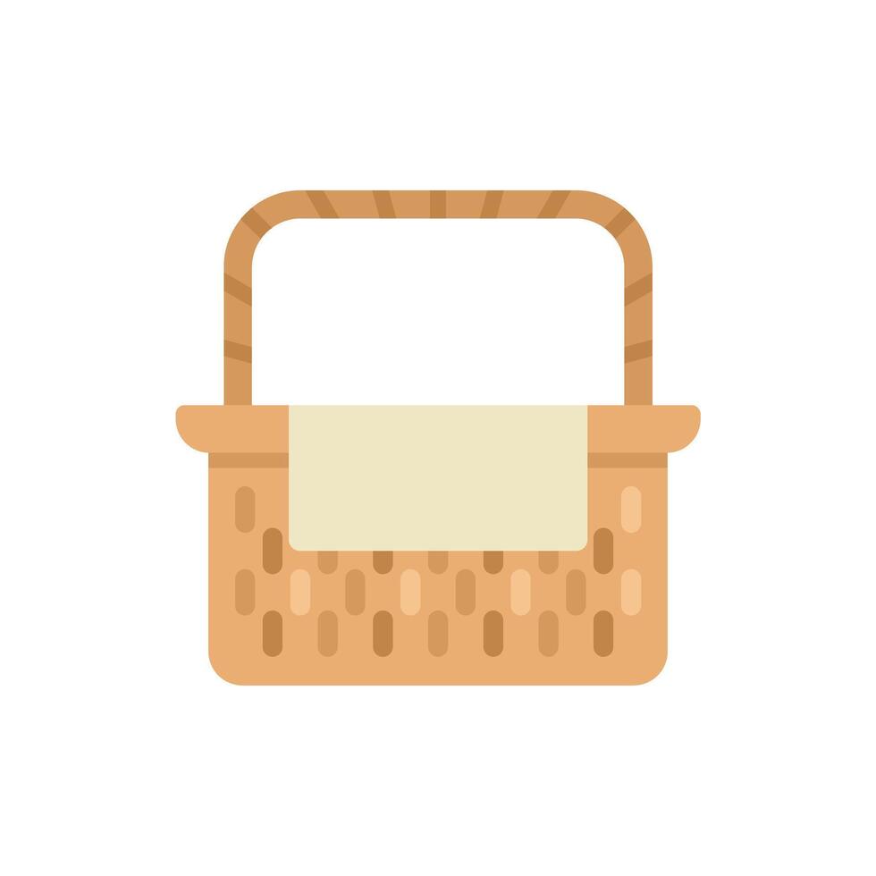 Empty picnic basket waiting to be filled for a day trip vector