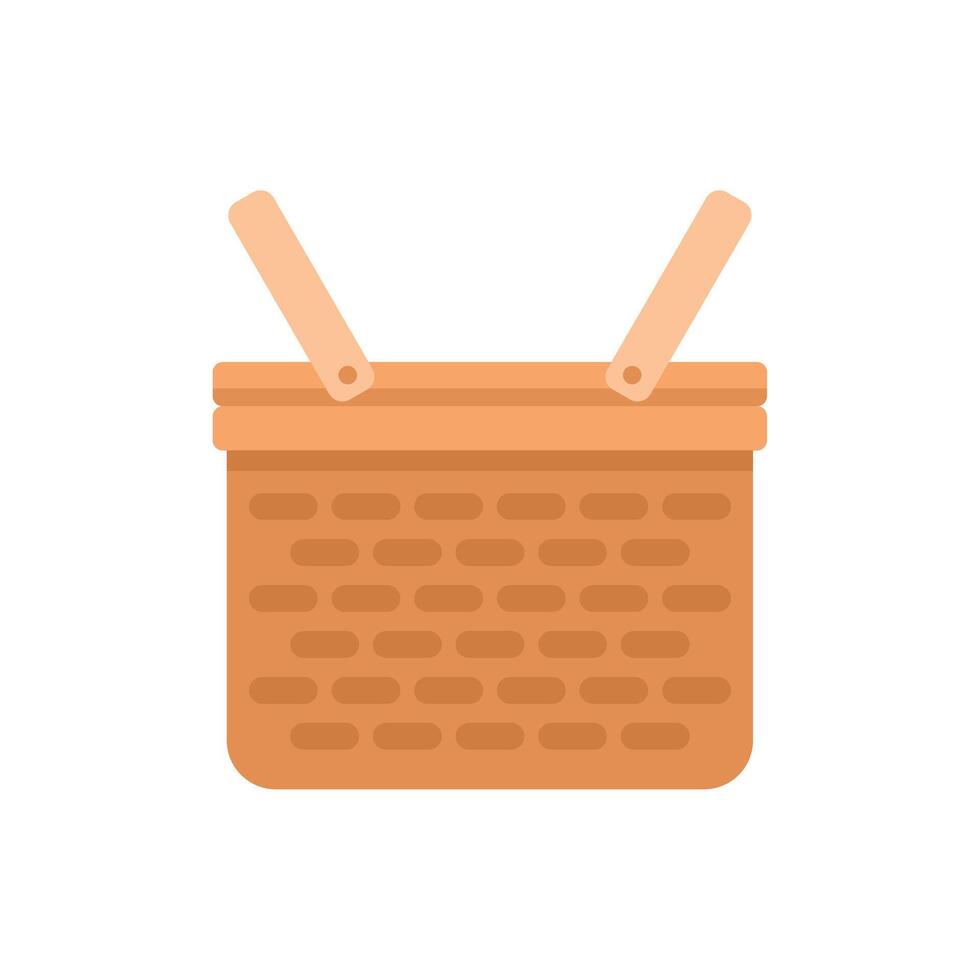 Empty picnic basket waiting to be filled with food vector