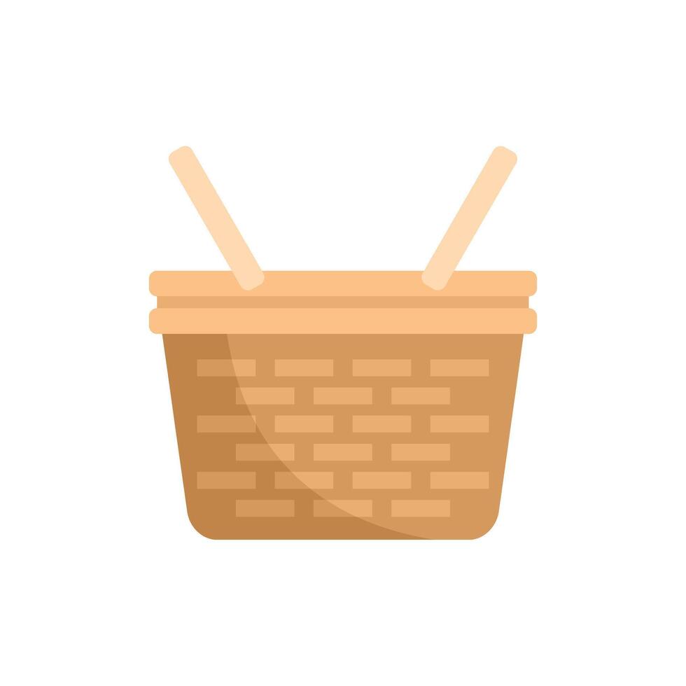 Empty picnic basket waiting for food and drinks illustration vector
