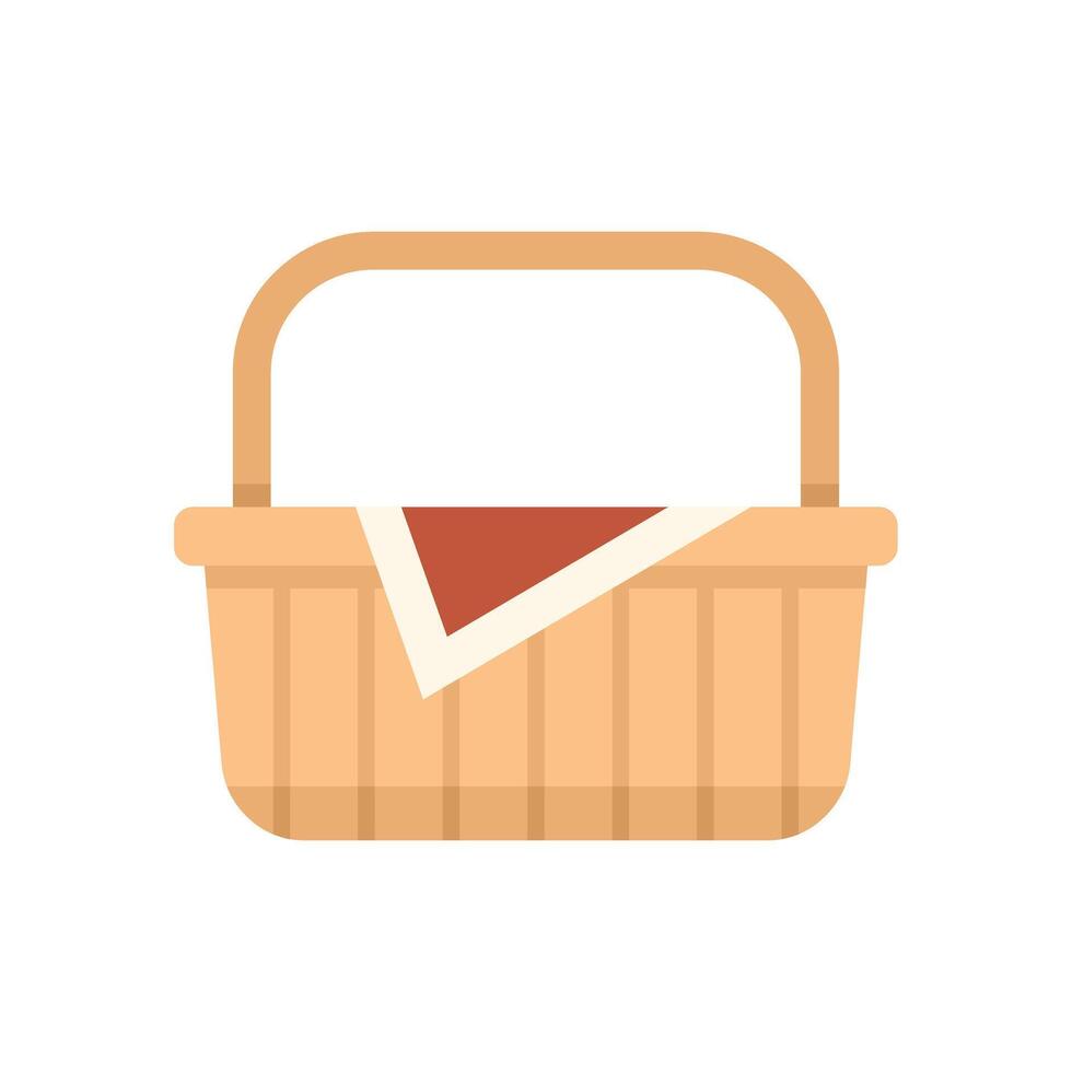 Empty picnic basket waiting to be filled for a day out vector