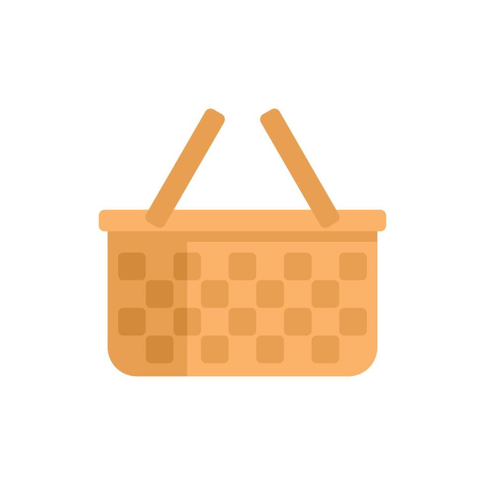 Empty picnic basket waiting to be filled for the park vector