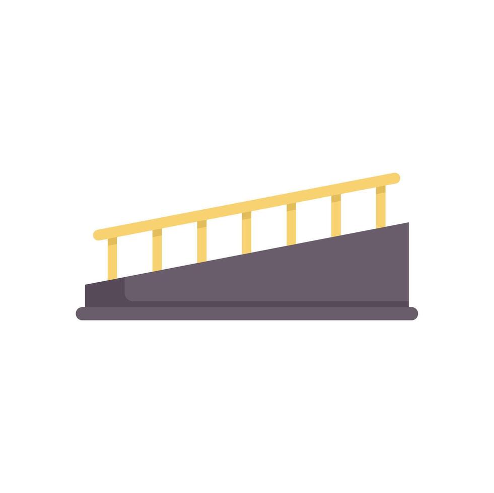 Wheelchair ramp providing access for disabled people vector