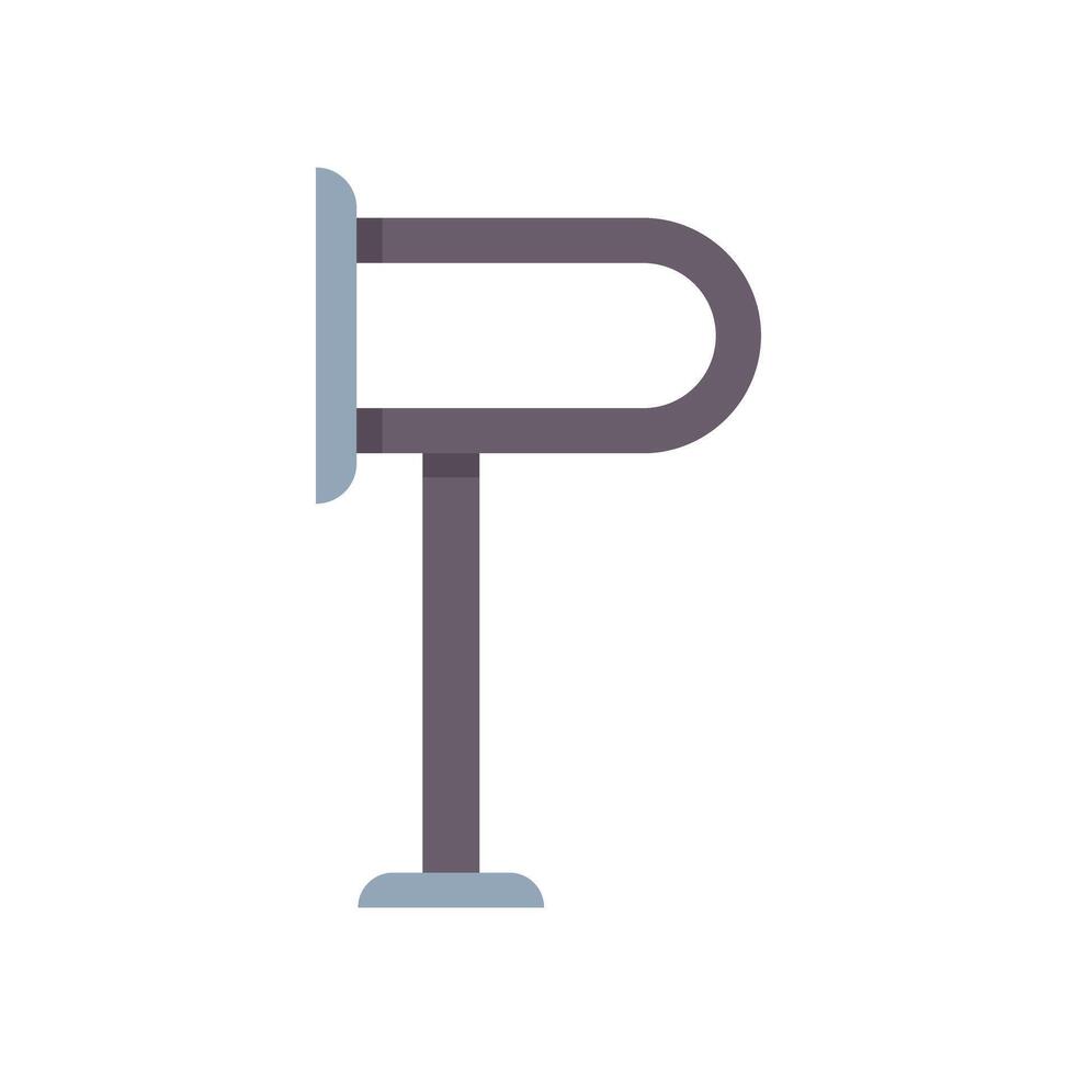 Bicycle parking rack standing on the street side view vector