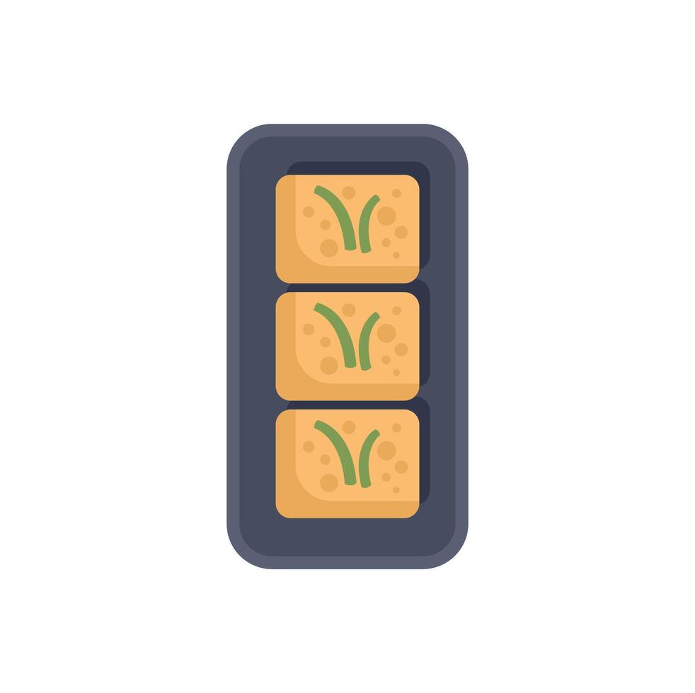 Tray of delicious looking baklava dessert pastries being displayed vector