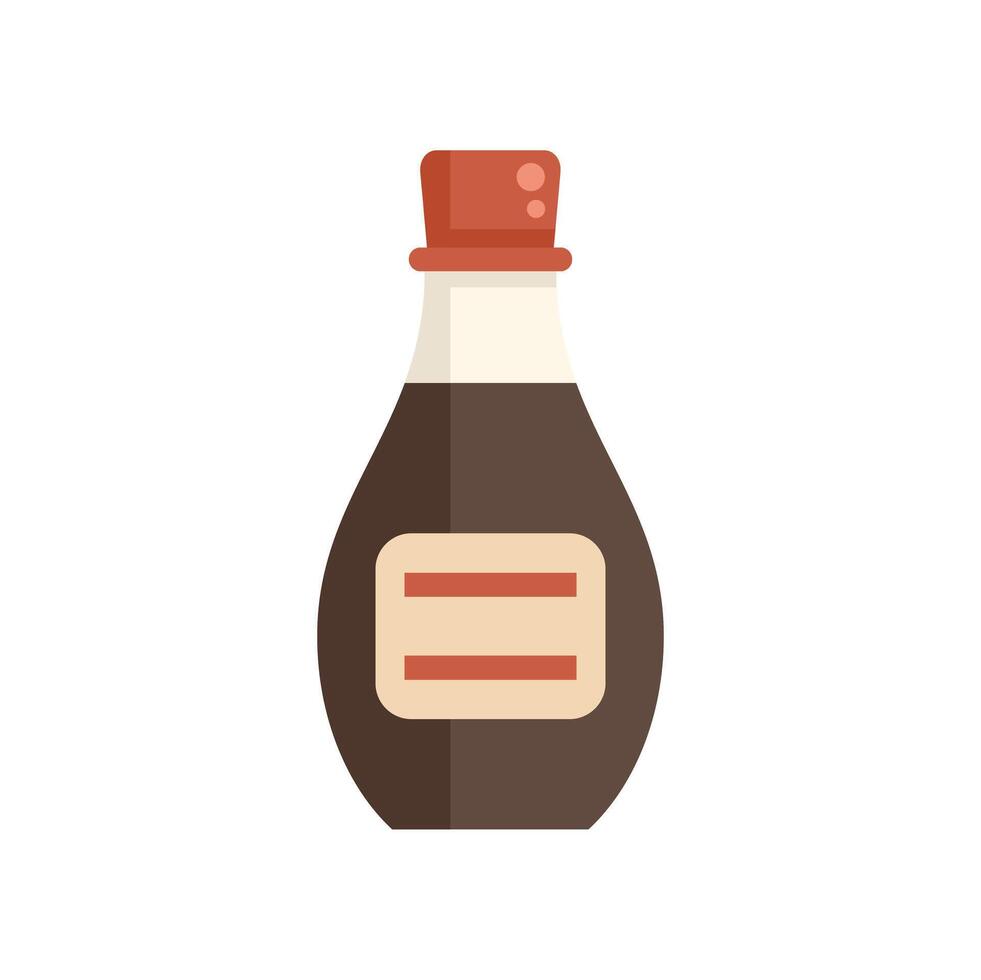 Soy sauce bottle with cork showing traditional recipe inside vector