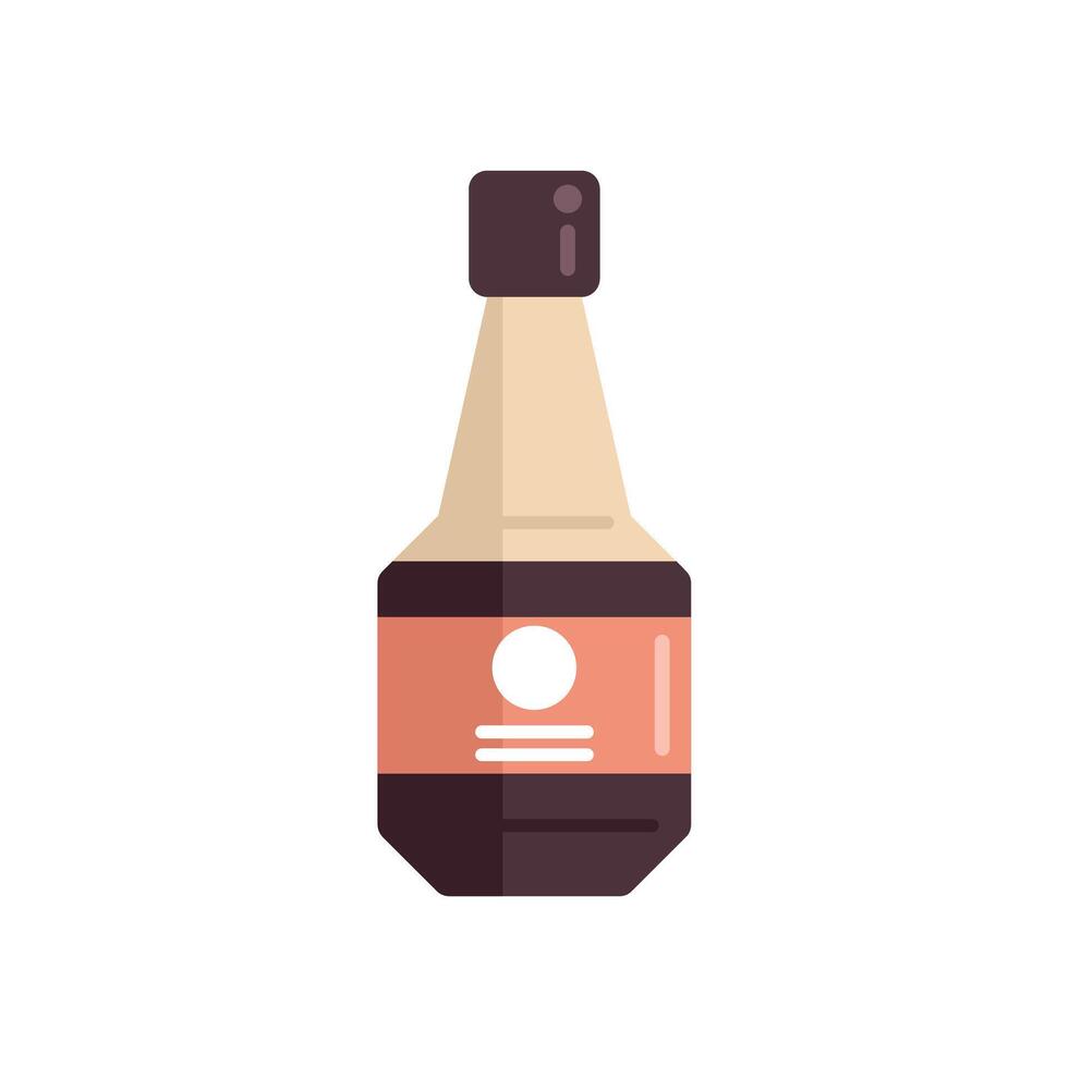 Soy sauce bottle with blank label on white background vector