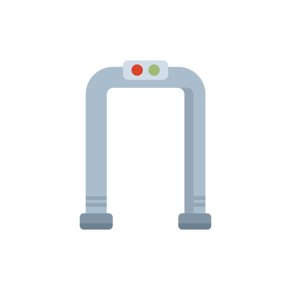 Metal detector gate scanning for prohibited items at checkpoint vector
