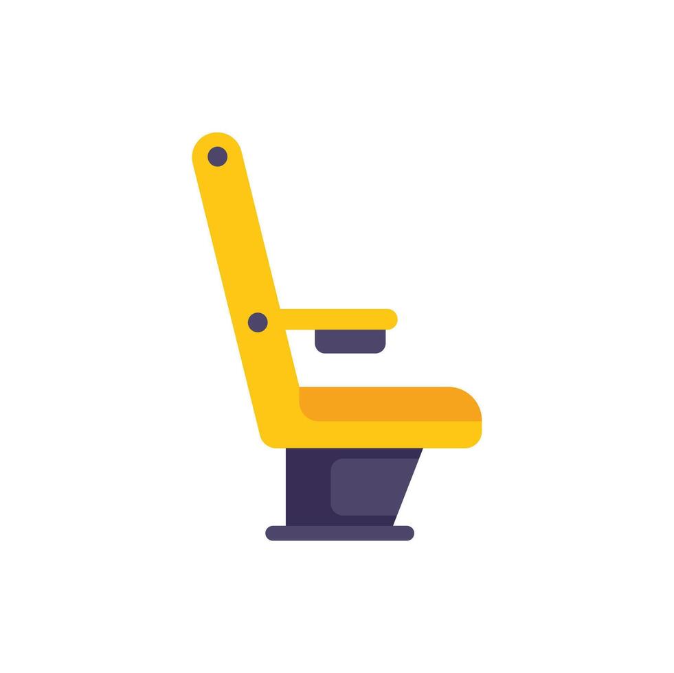 Yellow comfortable seat for spectators attending sport event vector