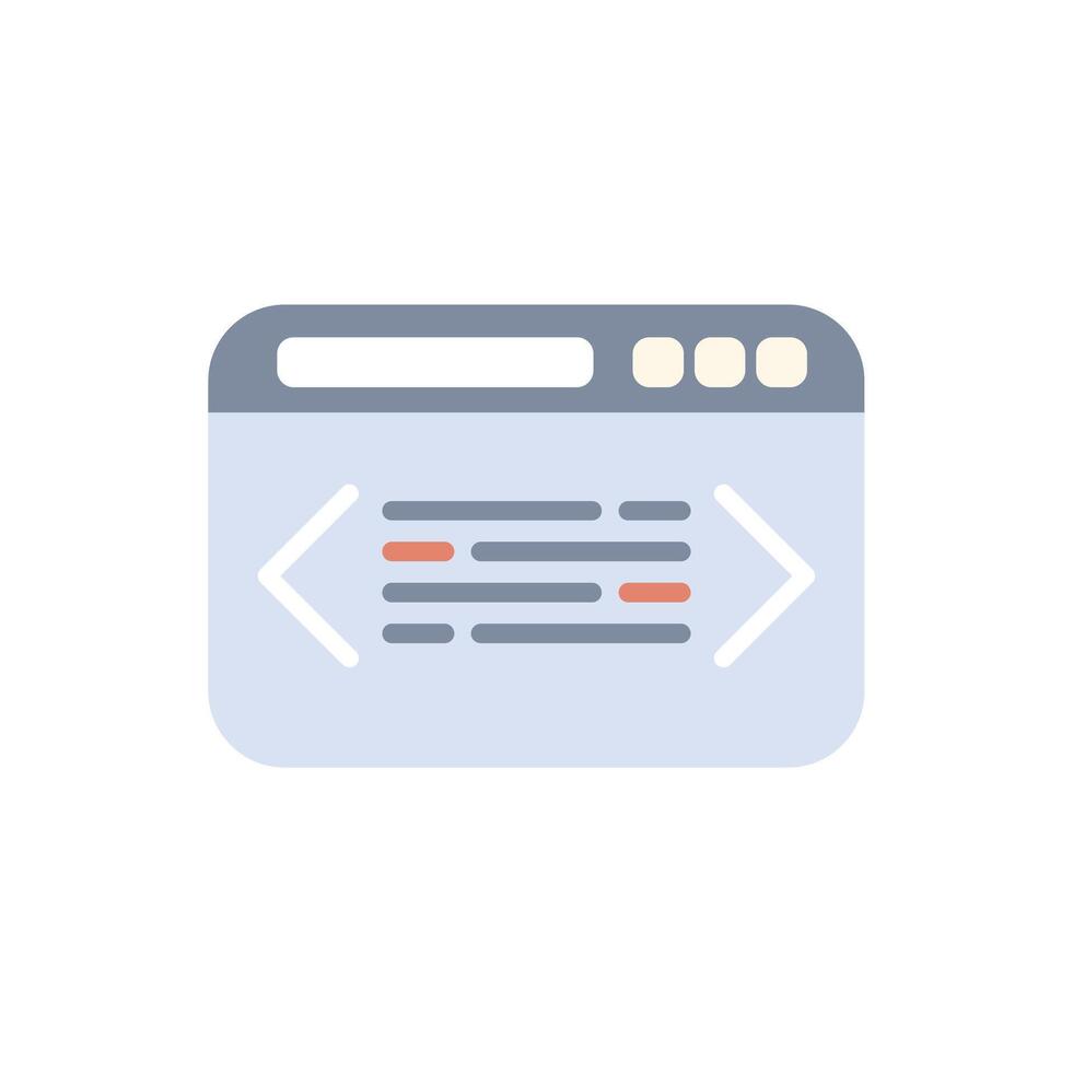 Web development programming code website browser software icon vector