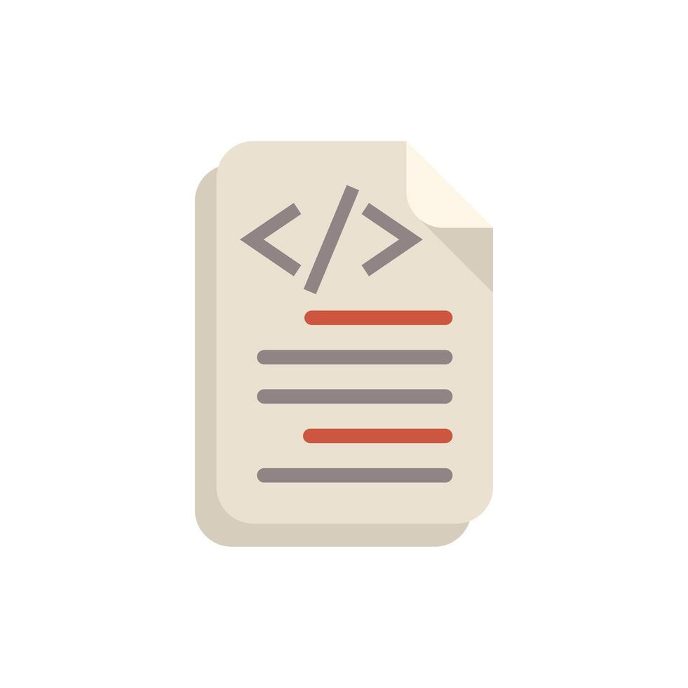 Programming code file representing web development and software engineering vector