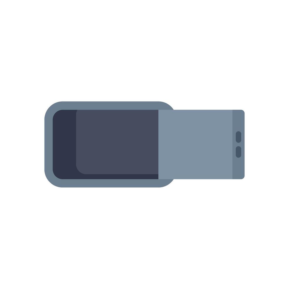 Modern vr glasses headset top view isolated on white background vector