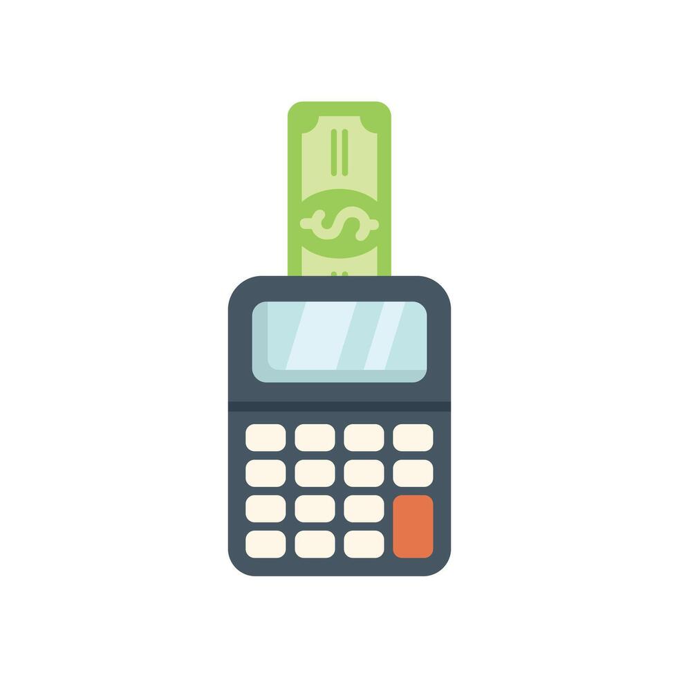 Calculator printing money showing investment growth and financial success vector